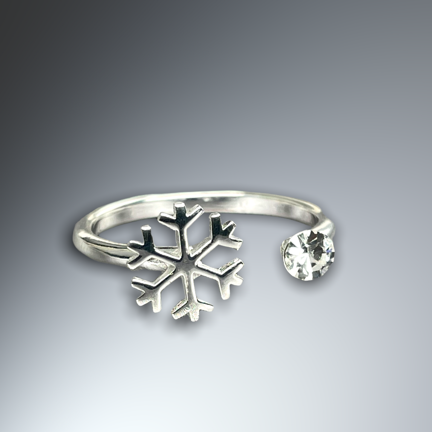 925 Silver Ringflake Snowflake - RG925-42