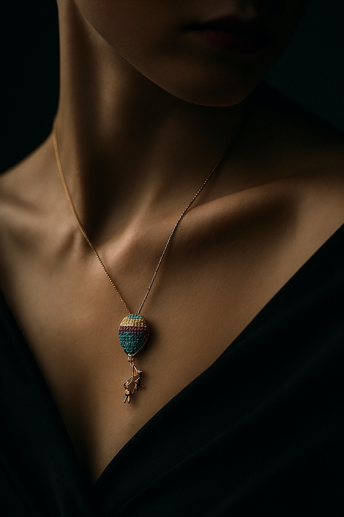 925 Sterling Silber Halskette – Roségold vergoldet mit 3D Luftballon Anhänger – Nickelfrei & Allergikerfreundlich