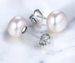 Klassische Perlen Ohrstecker aus 925 Sterling Silber | Süßwasserperlen Schmuck | Nickelfrei & Hypoallergen