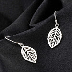 Silber Blätter Ohrringe - 925 Sterling Ohrringe - OHR925-13