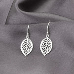 Silber Blätter Ohrringe - 925 Sterling Ohrringe - OHR925-13
