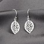 Silber Blätter Ohrringe - 925 Sterling Ohrringe - OHR925-13