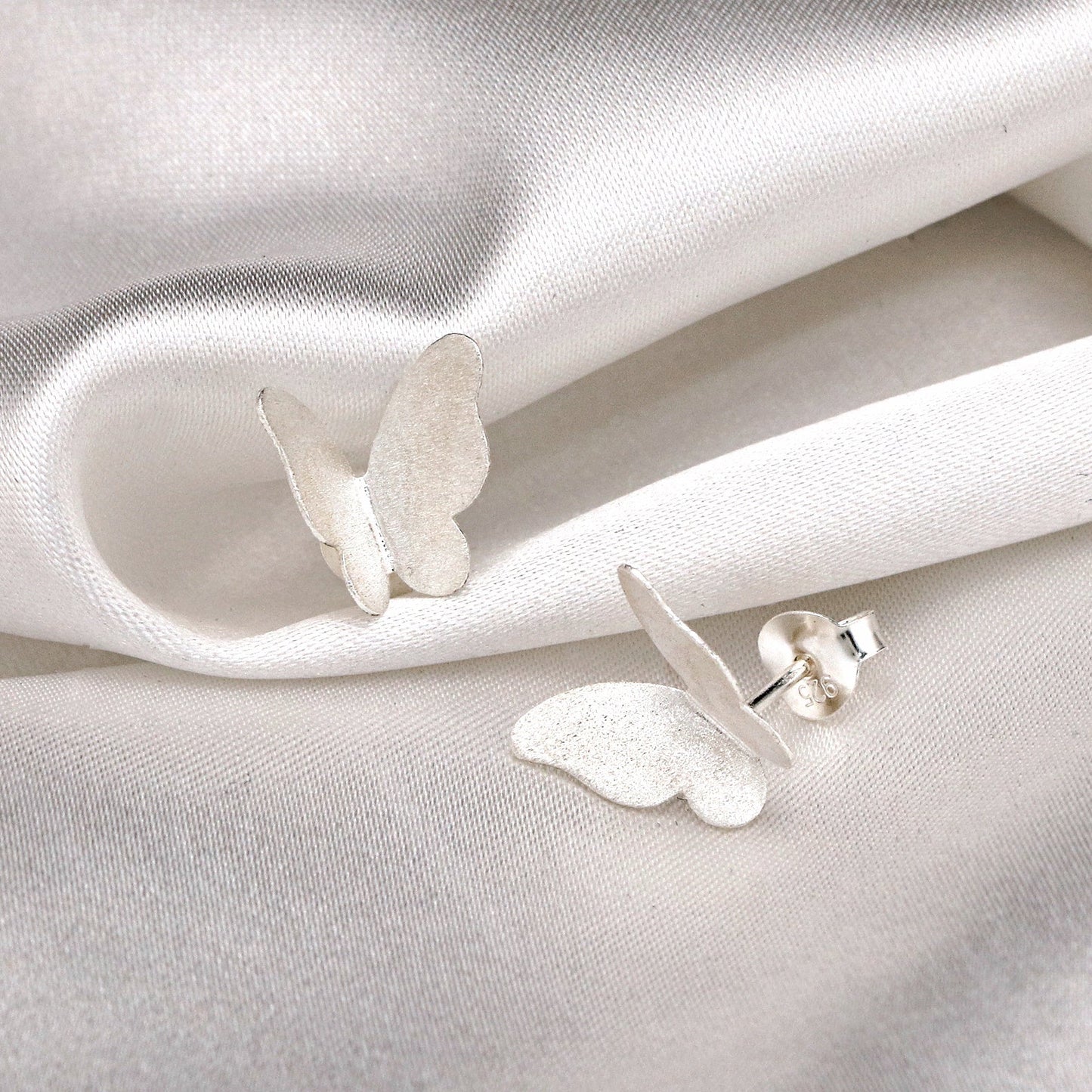 Mini Motyle Stadniny Kolczyki - Minimalistyczny 925 Sterling Silver Earrings - EAR925-73