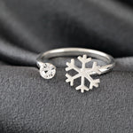 925 Sterling Silber Ring Schneeflocke - RG925-42