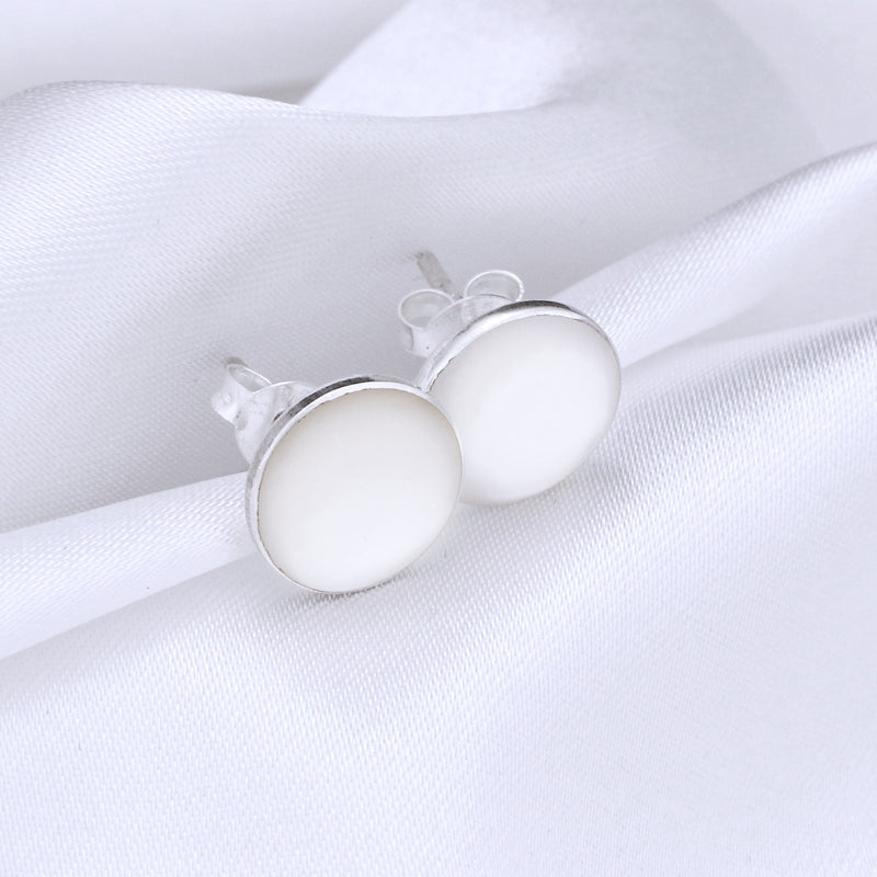 Pearl mini stadniny kolczyki - 925 Sterling Silver Minimalistyczne kolczyki - EAR925-128