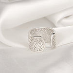 Ornamentaler 925 Sterling Silber Ring im Orient Stil - Größenverstellbarer Statement Ring - RG925-15