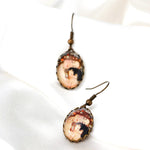 Mother Child Earrings Gustav Klimt Painter Bronze Art Lover Vintage Style Earrings VINOHR-27