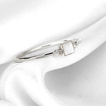 925 Sterling Silver Square Pierścień Pearl Marton - RG925-28