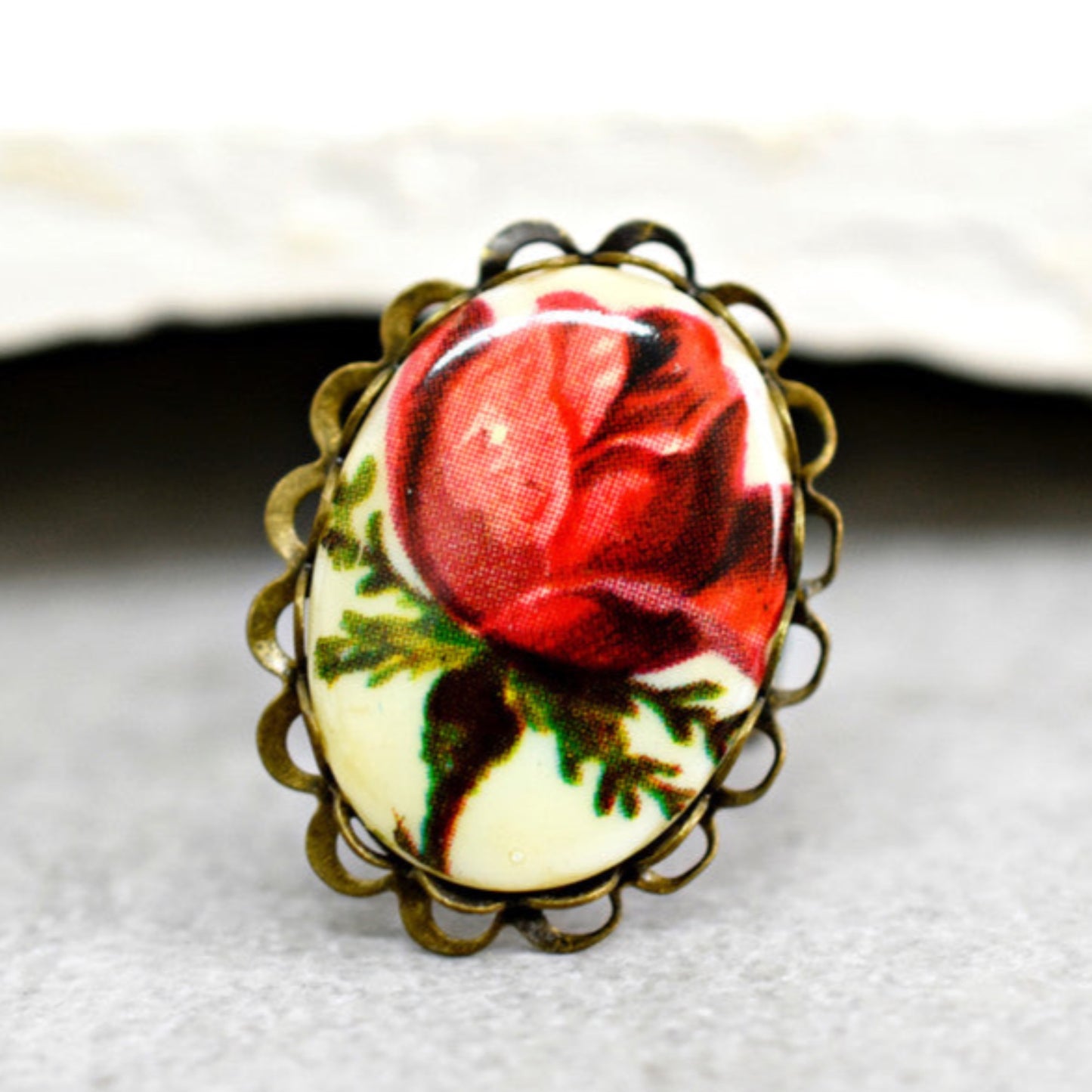 Vintage Rose Brąz Ring Vinrin-10