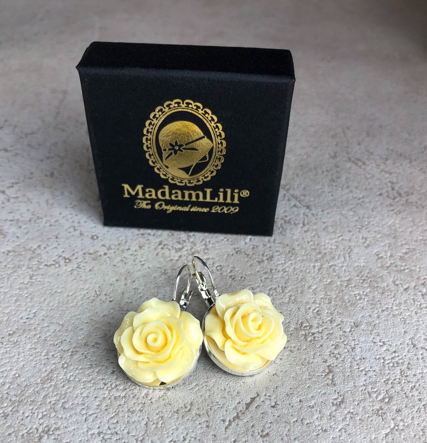 Kolczyki wiosenne róże w stylu vintage - Vinohr-86