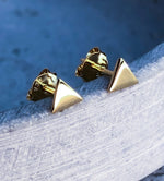 925 Sterling Gilded Geometryczne mini ćwieki