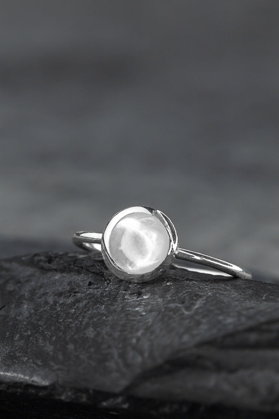 Pearl Ring - 925 Sterling Silver Elegancka Biżuteria morska - RG925-12