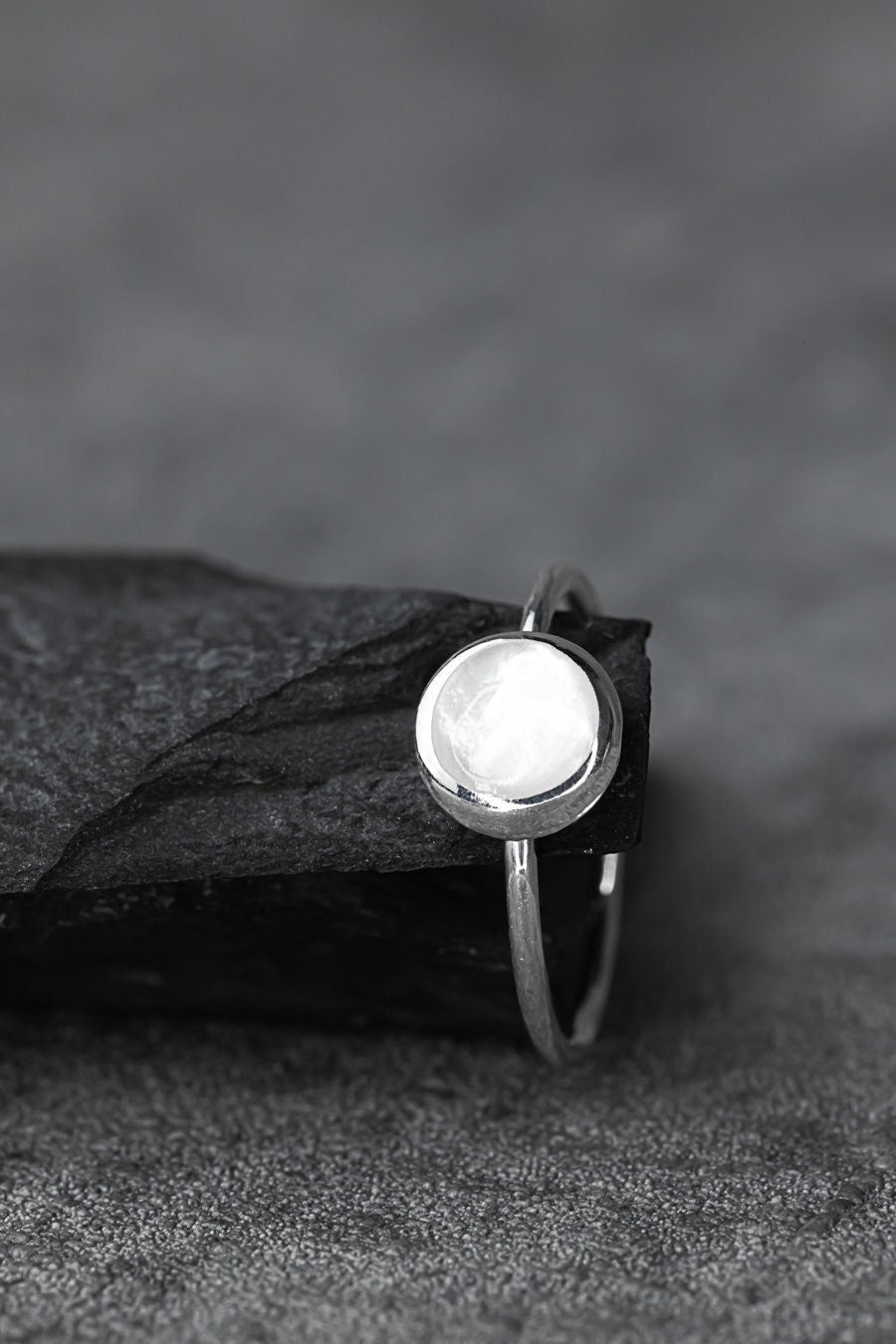 Pearl Ring - 925 Sterling Silver Elegancka Biżuteria morska - RG925-12
