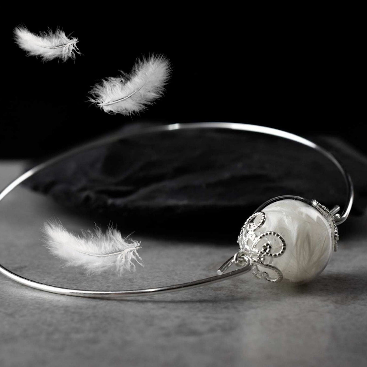 Bransoletka z prawdziwymi piórami - Angel Wings Jewelry - Retarm-11