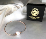 Armreif Süsswasserperle - Rosegold vergoldet - Brautjungfer Hochzeit Brautschmuck - RETARM-19