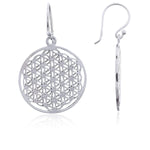 Kwiatowe kolczyki 925 Sterling Silver Flower of Life Romantyczne kolczyki - EAR925-114