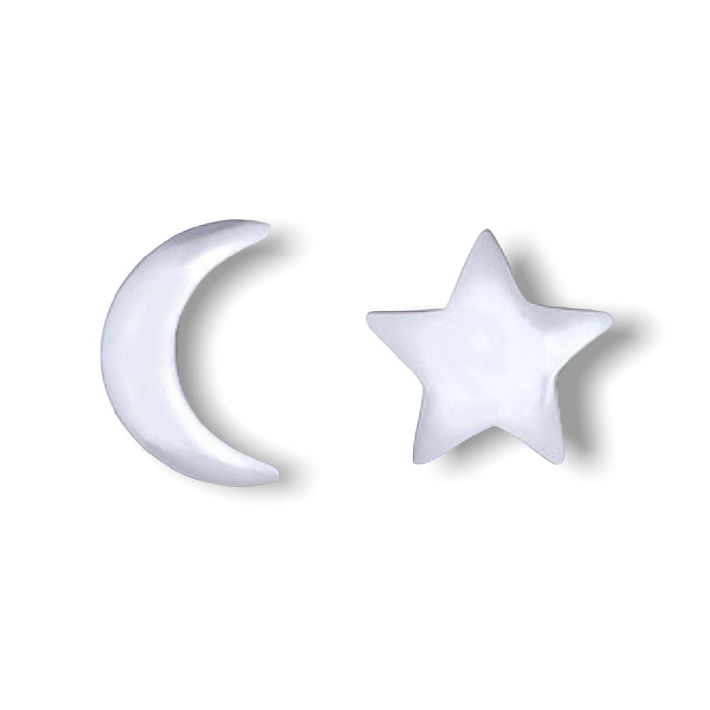 Moon Star Mini stadniny Kolczyki - 925 Sterling Silver Minimalistyczny Sky Obiekty Kolczyki - EAR925-61