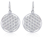 Kwiatowe kolczyki 925 Sterling Silver Flower of Life Romantyczne kolczyki - EAR925-114