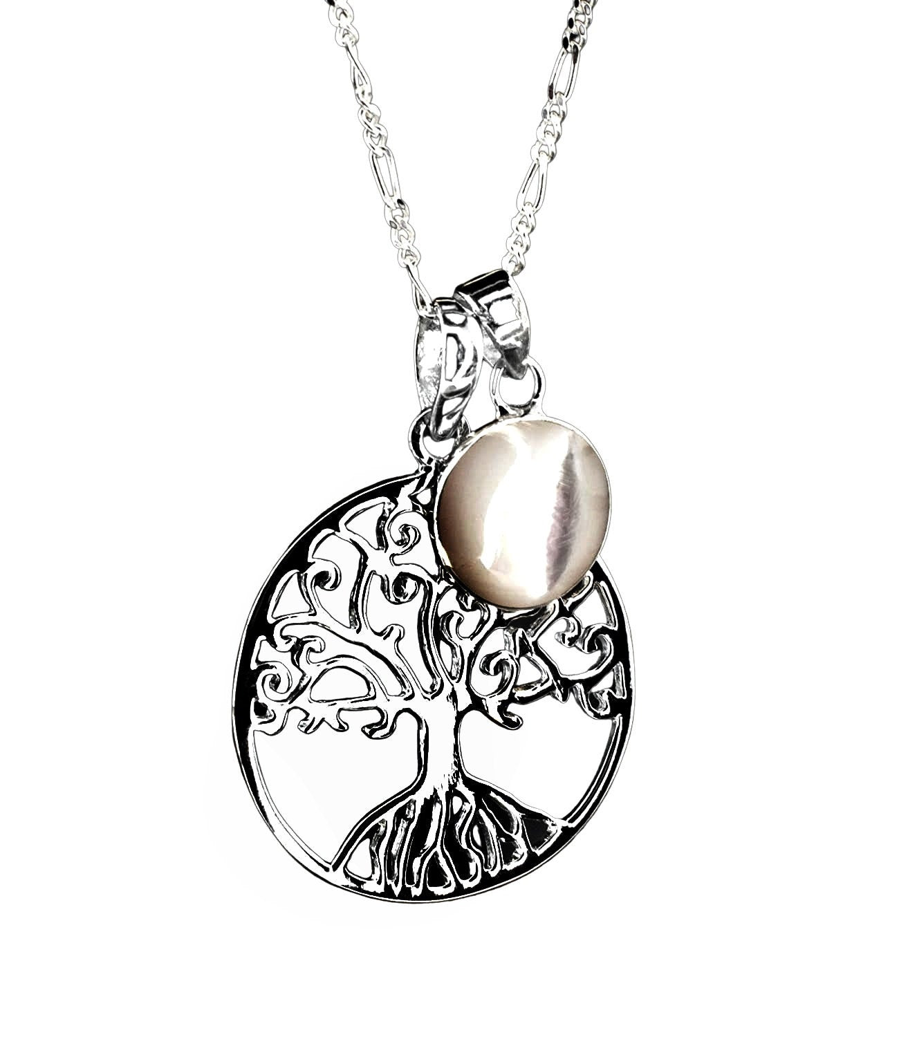 Grob & Pearl 925 Srebrny łańcuch - Maritim Nature Biżuteria Elegancki naszyjnik - K925-49