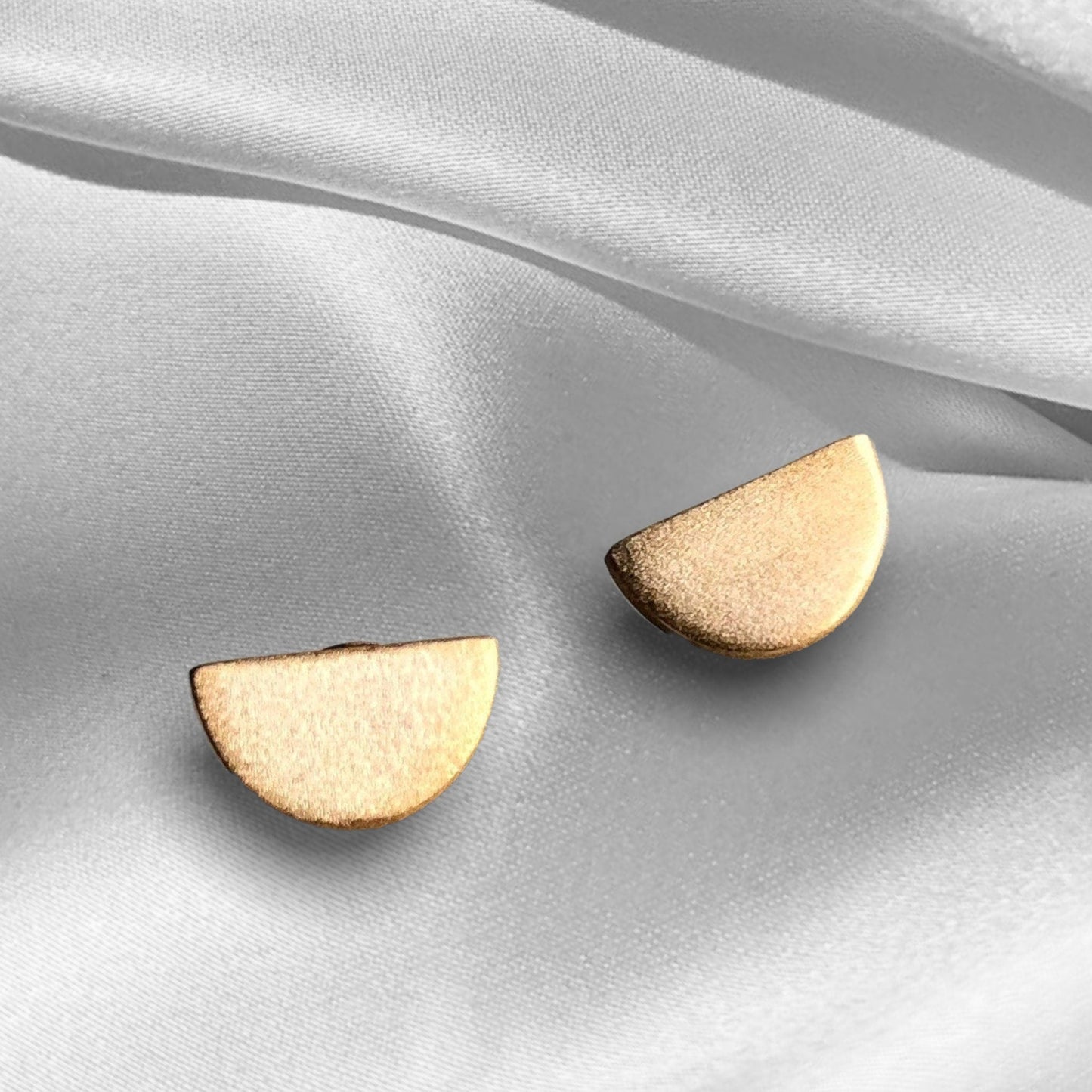 Półksiężyc mini kolczyki - 925 Rosegold pozłacane minimalistyczne kolczyki - EAR925-39
