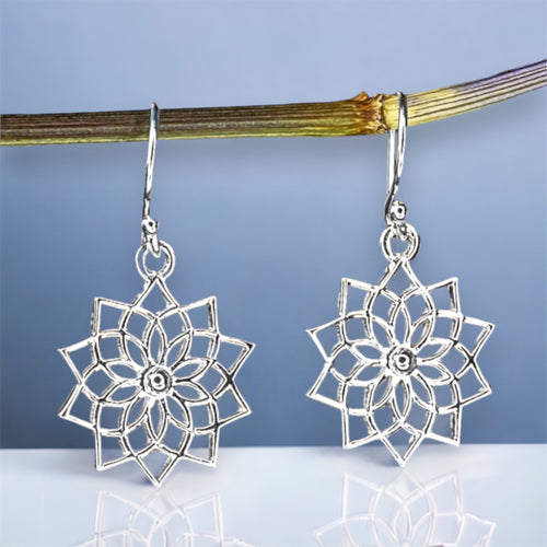 925 Sterling Silver Earrings "Mandala"