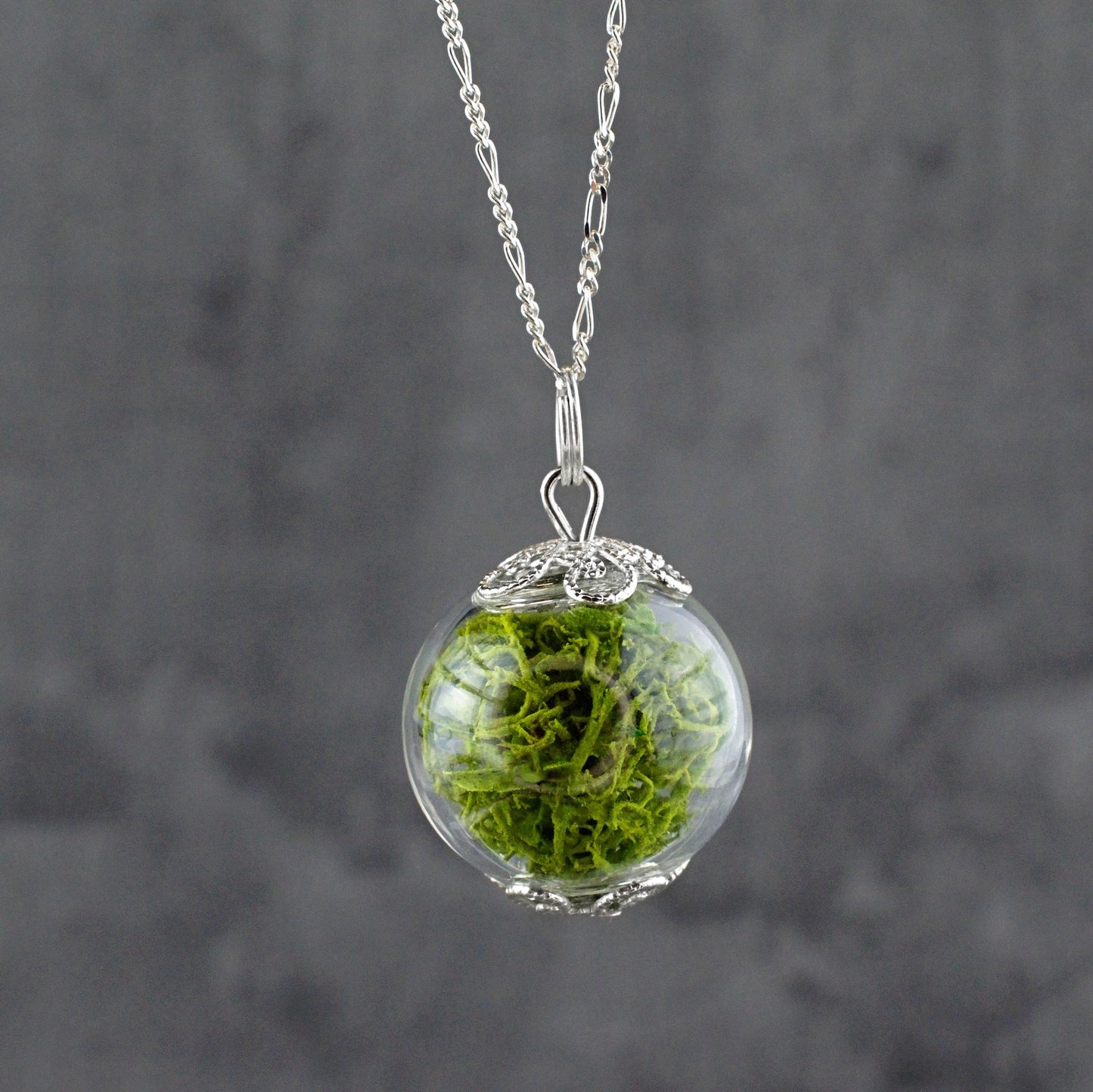 925 Sterling Silver Real Moss Chain - K925-140