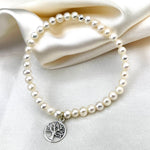 925 Sterling Silver Engater Pearl Bransoletka "Drzewo życia" - ARM925-32