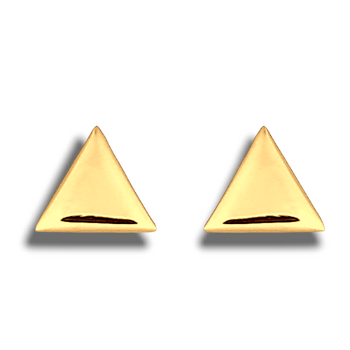 Geometrische Mini Ohrstecker - 925 Sterling Gold Vergoldet - OHR925-35