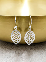 Silber Blätter Ohrringe - 925 Sterling Ohrringe - OHR925-13