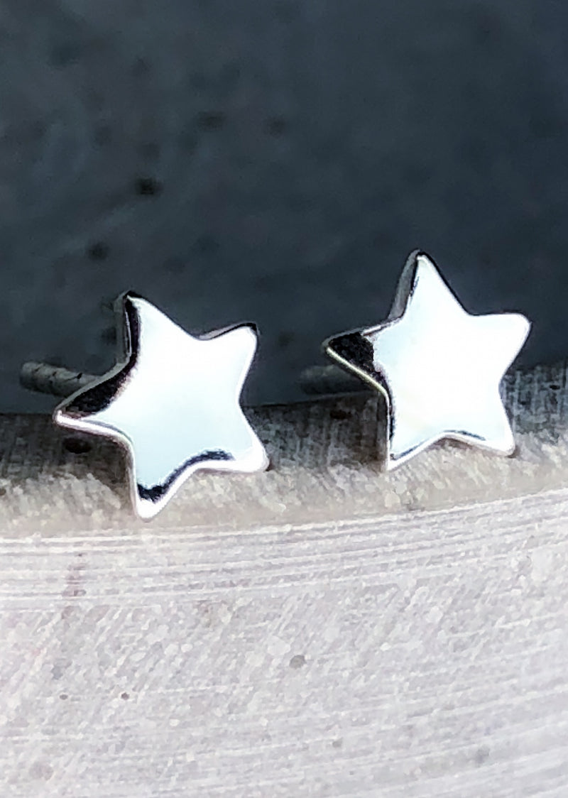 Mini 925 Sterling Silver Star Stadniny Kolczyki